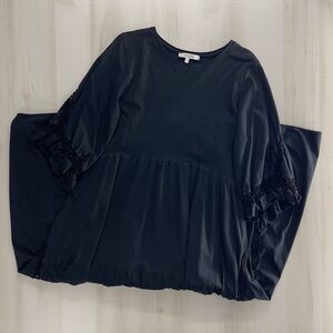 DOROTHEE SCHUMACHER black lace crochet dress 1 XS cotton stretch